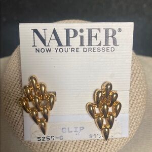 Napier Gold Clip-On Earrings